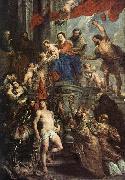 RUBENS, Pieter Pauwel Madonna Enthroned with Child and Saints oil on canvas
